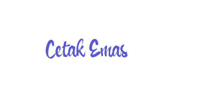 Cetak Emas Font Download