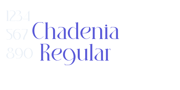 Chadenia Regular font free