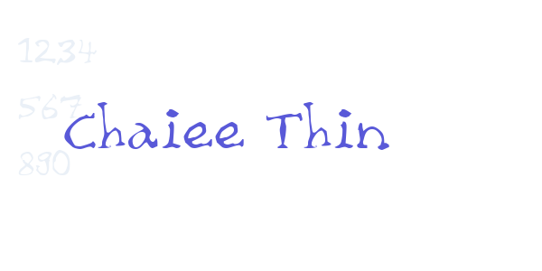 Chaiee Thin font