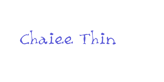 Chaiee Thin Font Download