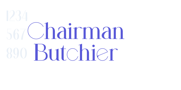 Chairman Butchier font free