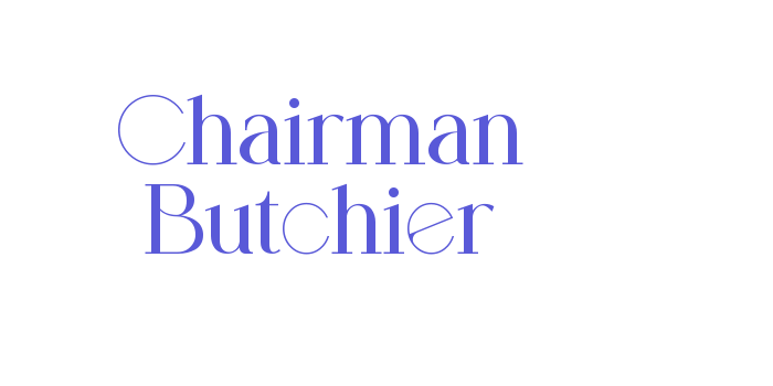 Chairman Butchier Font Download