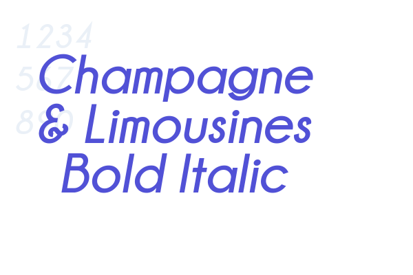 Champagne & Limousines Bold Italic