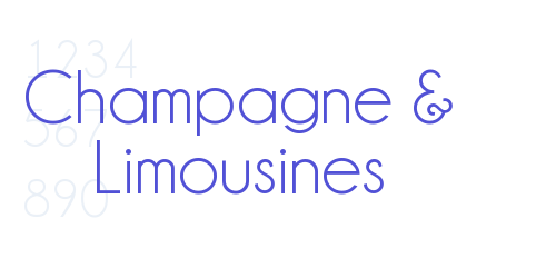 Champagne & Limousines-font-download