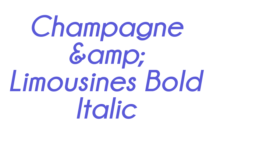 Champagne & Limousines Bold Italic Font Download