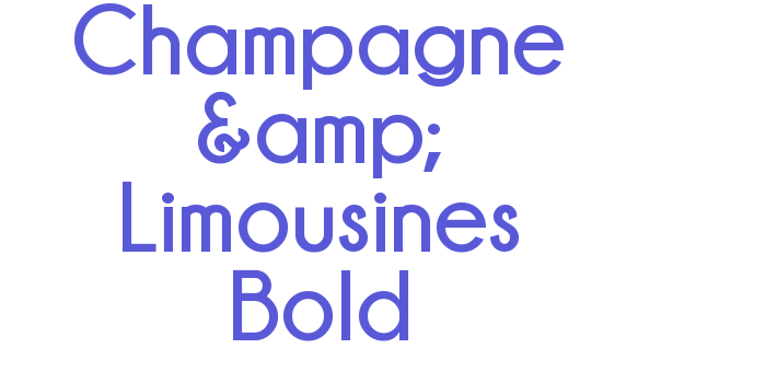 Champagne & Limousines Bold Font Download