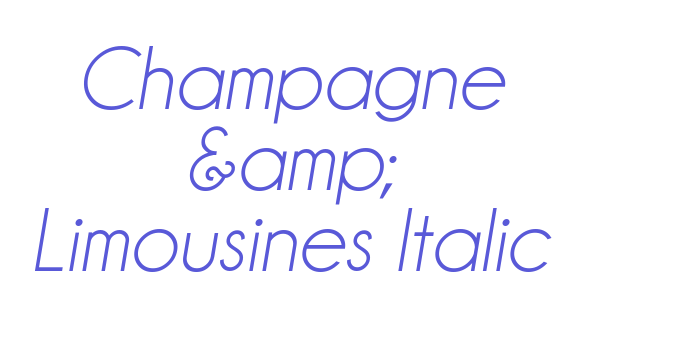 Champagne & Limousines Italic Font Download