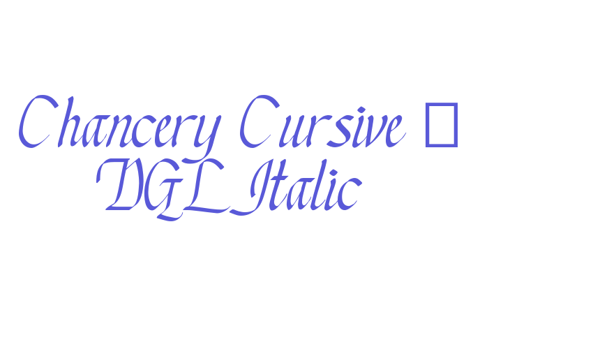 Chancery Cursive – DGL Italic Font Download