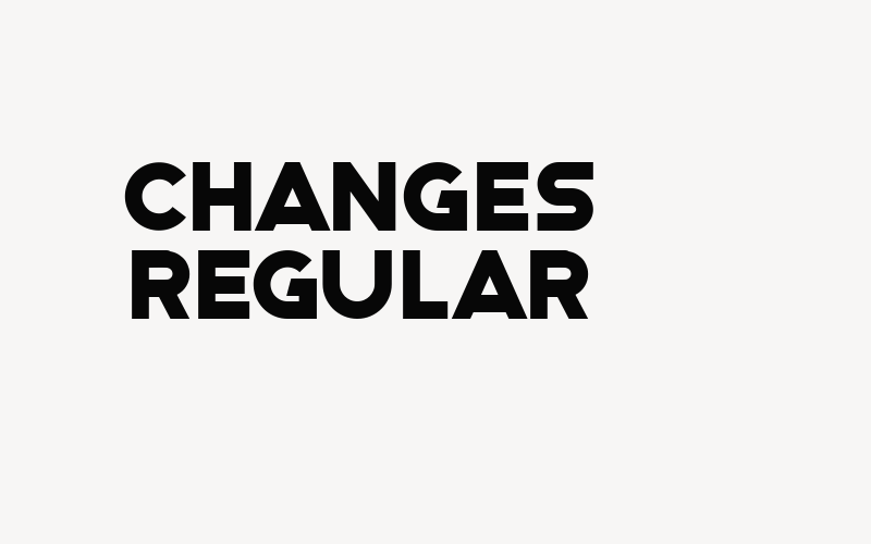 Changes Regular Font