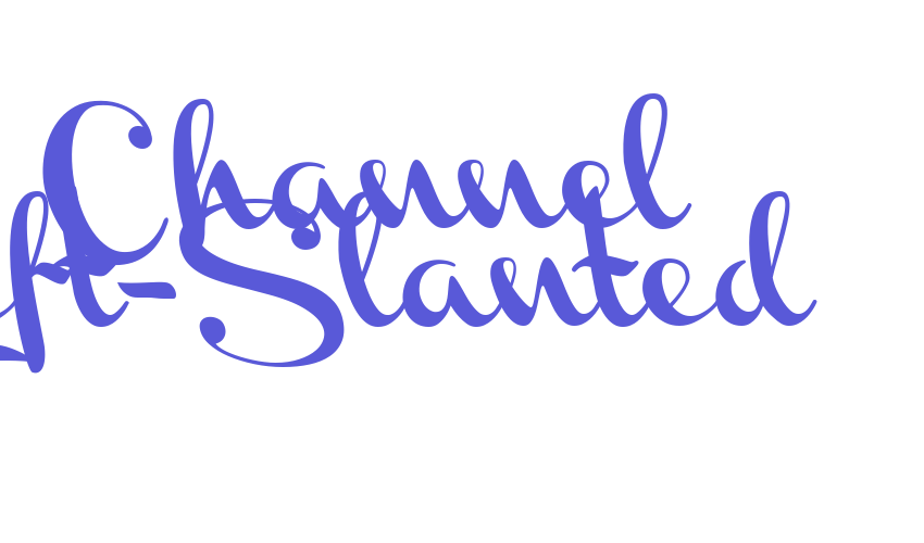 Channel Left-Slanted Font Download