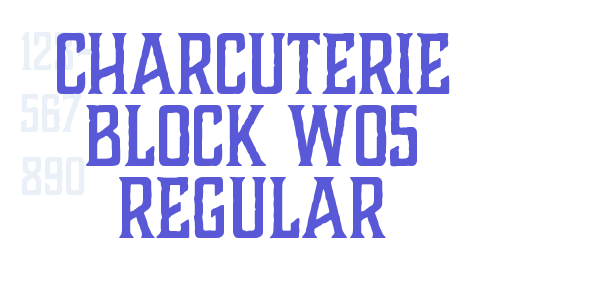 Charcuterie Block W05 Regular font free