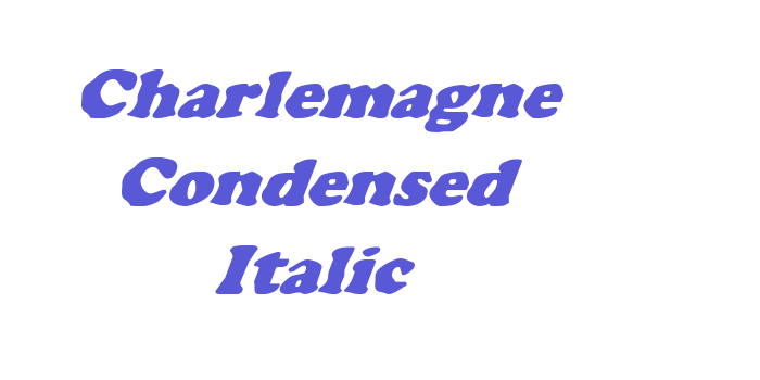 Charlemagne Condensed Italic Font Download