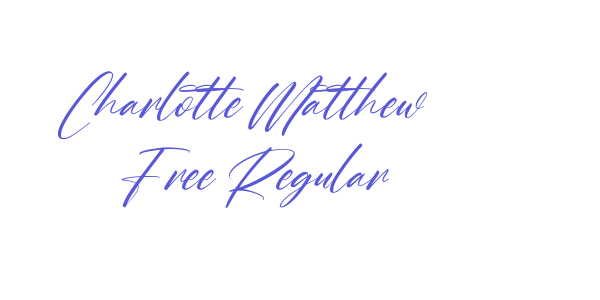 Charlotte Matthew Free Regular font free