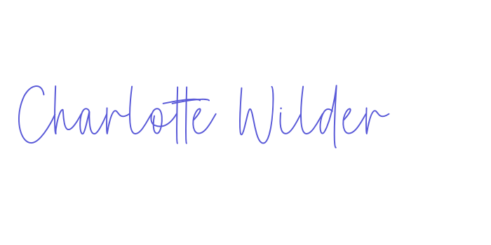 Charlotte Wilder Font