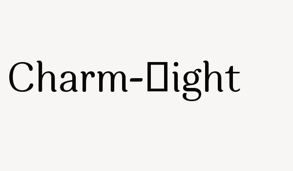 Charm-Light Font