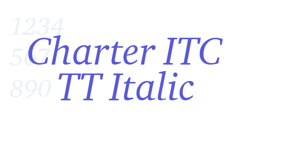 Charter ITC TT Italic font free