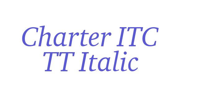 Charter ITC TT Italic Font Download