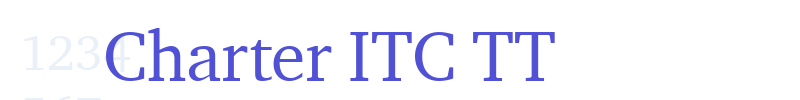 Charter ITC TT-font