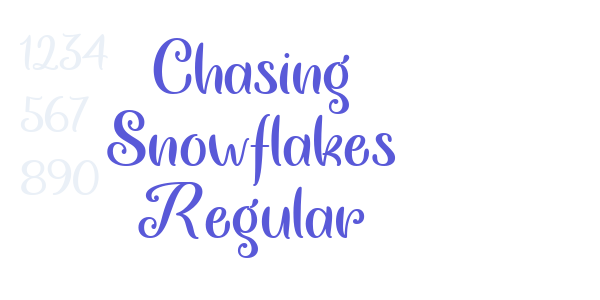 Chasing Snowflakes Regular font