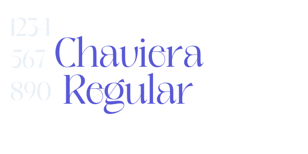 Chaviera Regular font free