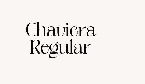 Chaviera Regular Font