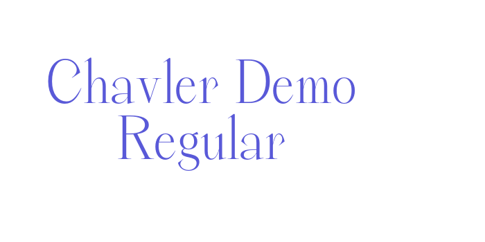 Chavler Demo Regular Font Download