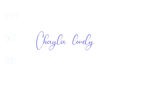 Chayla lovely Font