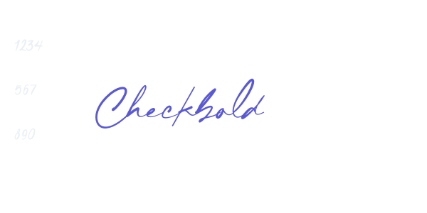 Checkbold font