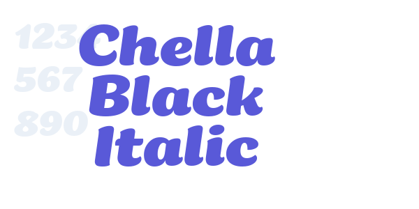 Chella Black Italic font free