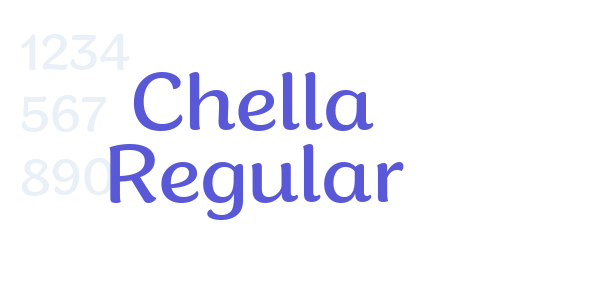 Chella Regular font free