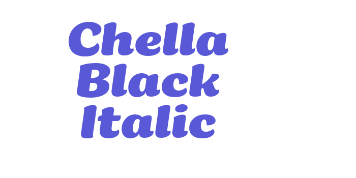 Chella Black Italic Font Download