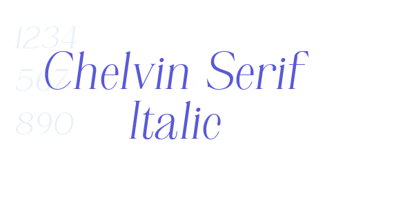 Chelvin Serif Italic font