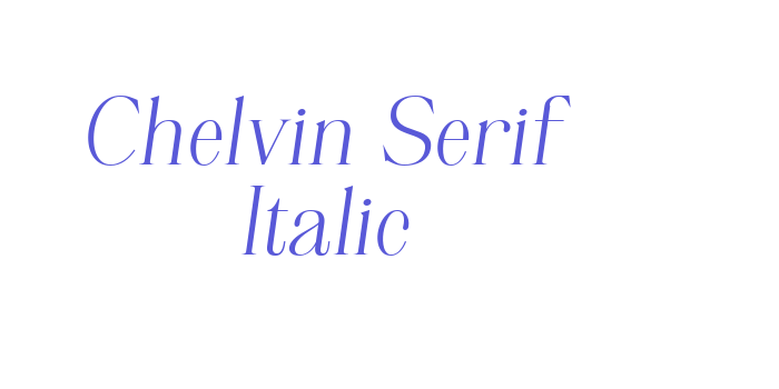 Chelvin Serif Italic Font Download