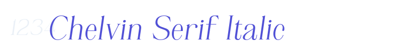 Chelvin Serif Italic-font