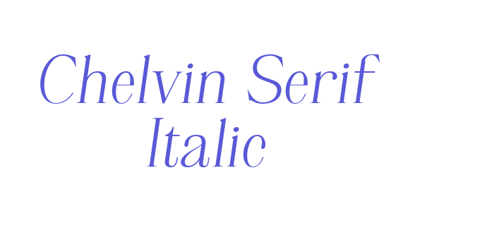 Chelvin Serif Italic Font