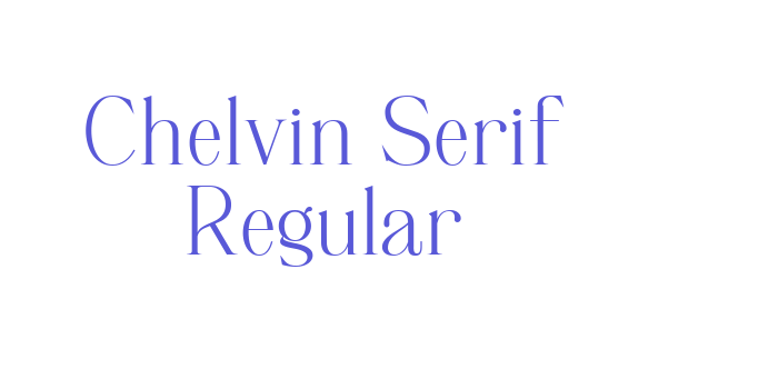 Chelvin Serif Regular Font Download