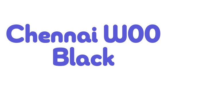 Chennai W00 Black Font Download