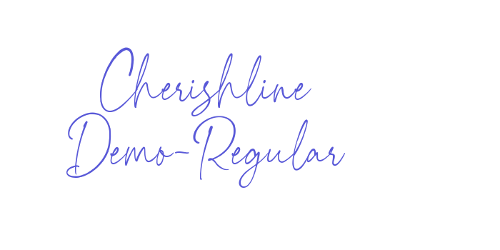 Cherishline Demo-Regular Font