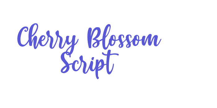 Cherry Blossom Script Font Download