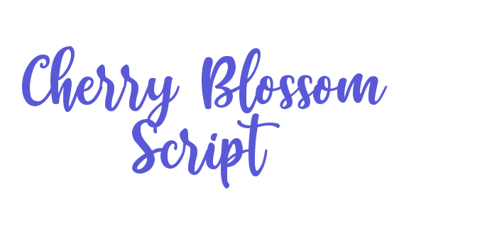 Cherry Blossom Script Font