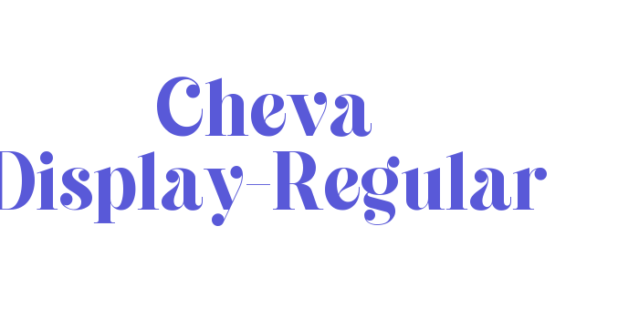 Cheva Display-Regular Font Download