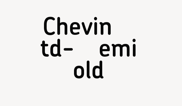 Chevin Std-Demi Bold Font