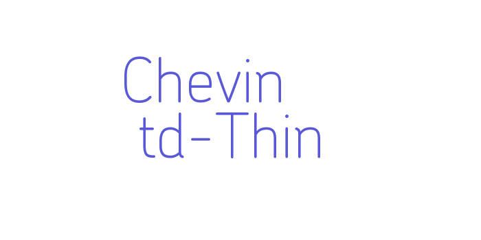 Chevin Std-Thin Font Download