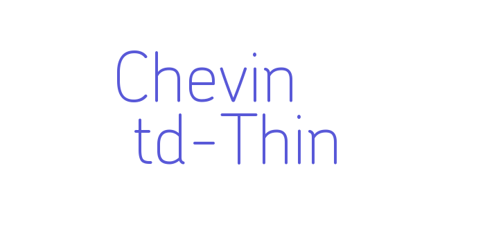 Chevin Std-Thin Font