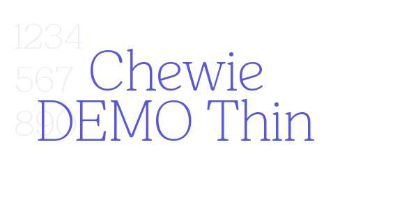 Chewie DEMO Thin font