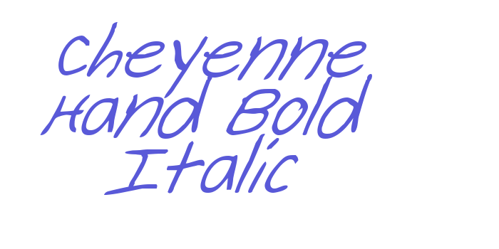 Cheyenne Hand Bold Italic Font Download