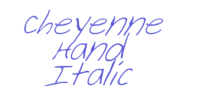 Cheyenne Hand Italic Font Download