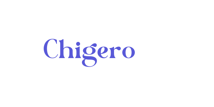 Chigero Font Download