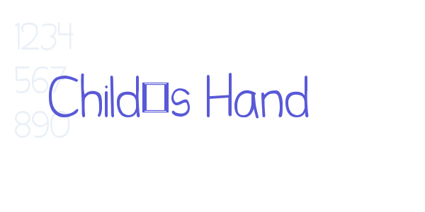 Child’s Hand font