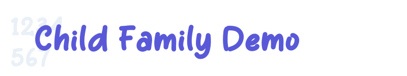 Child Family Demo-related font